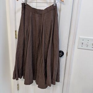 Son de Flor Elegant Brown A-Line Skirt